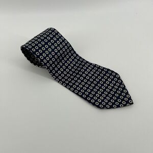Polo Ralph Lauren Tie Mens One Size Navy Blue Geometric Silk USA
